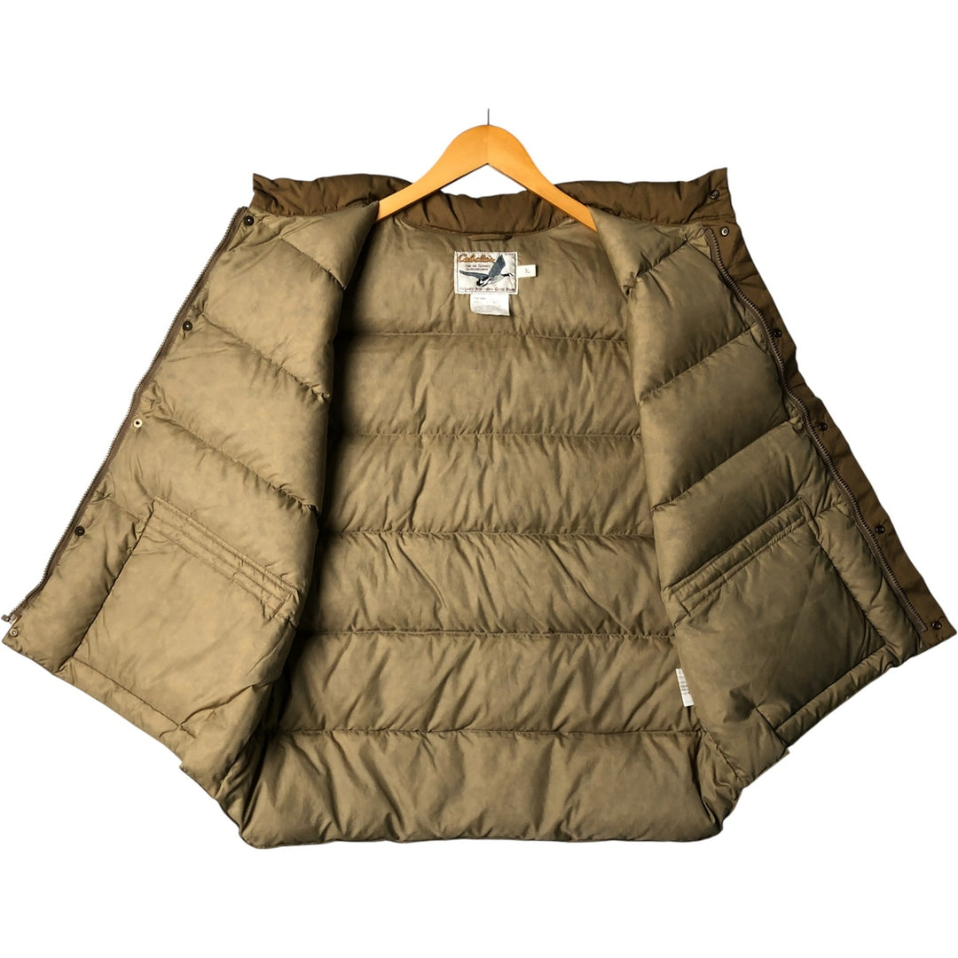 Cabelas Goose Down Vest, Men's XL polyester Beige type Vintage Second Hand
