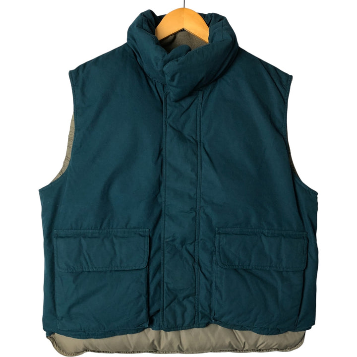90s-00'S Cabelas Goose Down Vest, Men's Size L polyester Green type dark green Vintage Second Hand