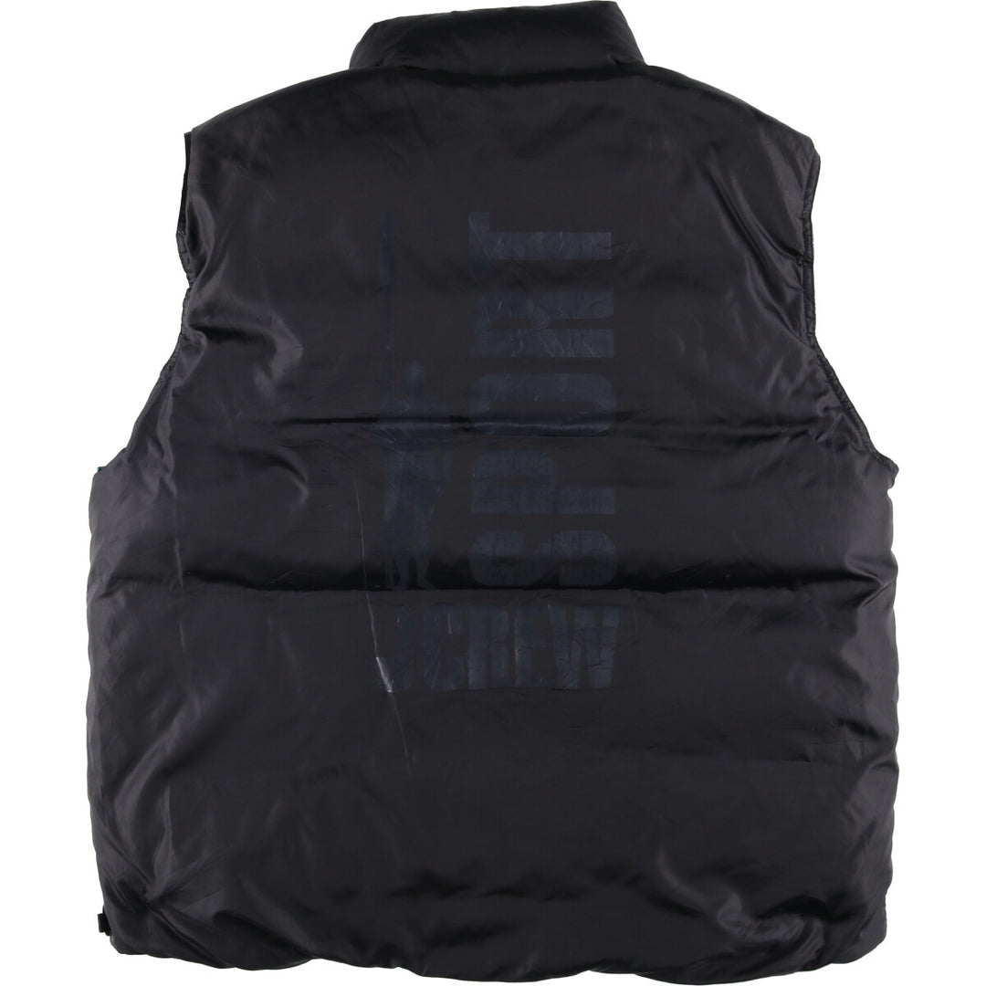 Vintage 90'S J.Crew SPORT reversible goose down vest, size L, men's polyester black type Vintage Second Hand