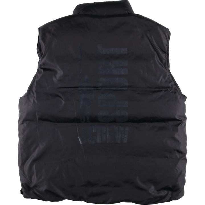 Vintage 90'S J.Crew SPORT reversible goose down vest, size L, men's polyester black type Vintage Second Hand