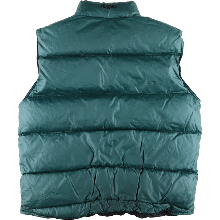 Vintage 90'S J.Crew SPORT reversible goose down vest, size L, men's polyester black type Vintage Second Hand