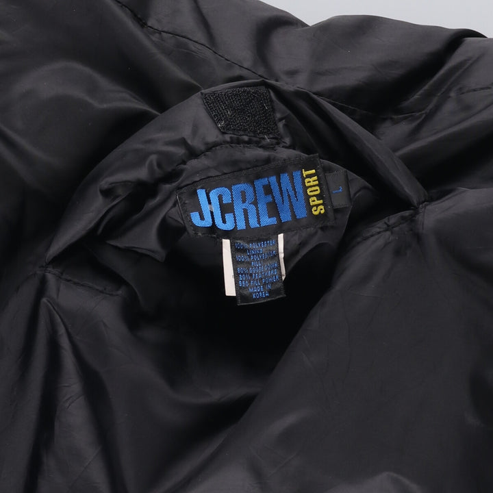 Vintage 90'S J.Crew SPORT reversible goose down vest, size L, men's polyester black type Vintage Second Hand