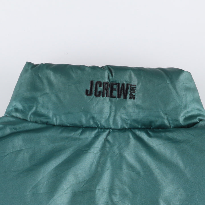 Vintage 90'S J.Crew SPORT reversible goose down vest, size L, men's polyester black type Vintage Second Hand