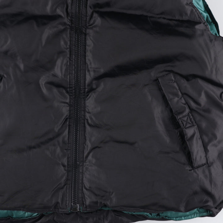Vintage 90'S J.Crew SPORT reversible goose down vest, size L, men's polyester black type Vintage Second Hand