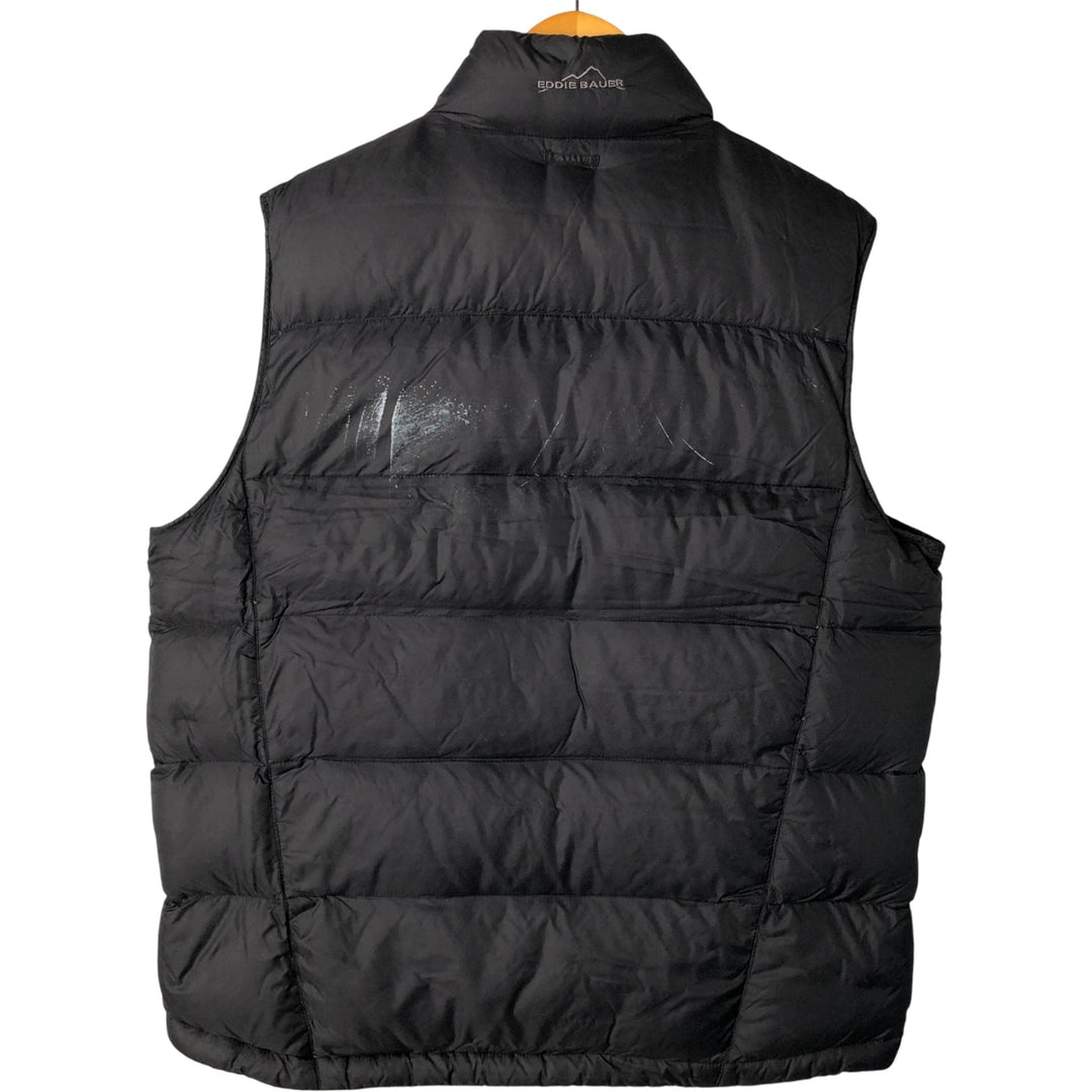 Eddie Bauer Ripstop Goose Down Vest, Men's Size L Nylon black type Vintage Second Hand