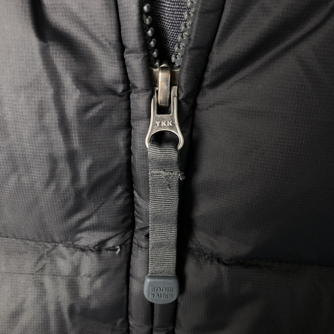 Eddie Bauer Ripstop Goose Down Vest, Men's Size L Nylon black type Vintage Second Hand