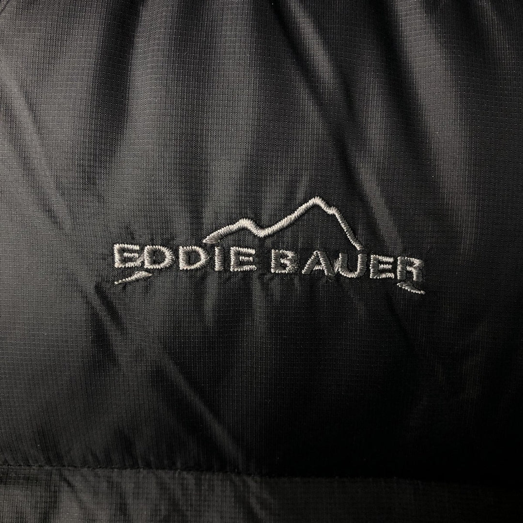Eddie Bauer Ripstop Goose Down Vest, Men's Size L Nylon black type Vintage Second Hand