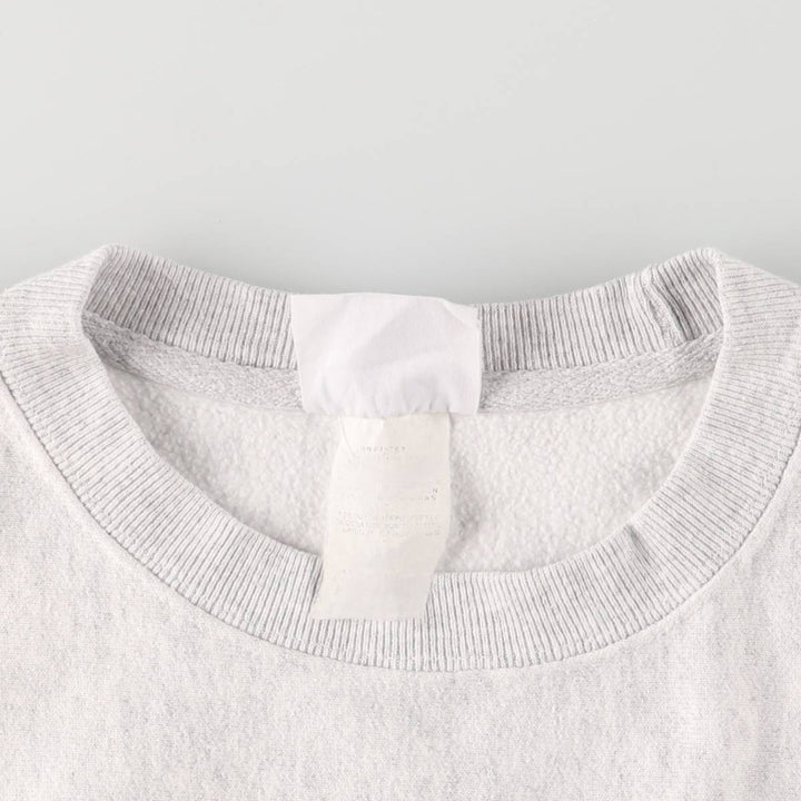 Champion REVERSE WEAVE Reverse Weave Printed Sweatshirt Trainer Men's XL cotton pale white type Vintage Second Hand
