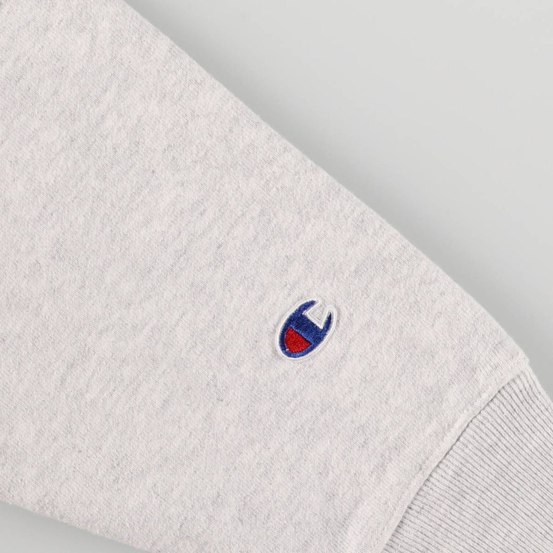 Champion REVERSE WEAVE Reverse Weave Printed Sweatshirt Trainer Men's XL cotton pale white type Vintage Second Hand