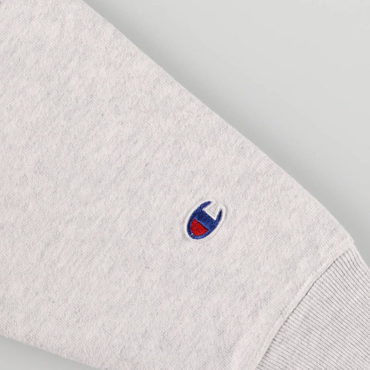 Champion REVERSE WEAVE Reverse Weave Printed Sweatshirt Trainer Men's XL cotton pale white type Vintage Second Hand