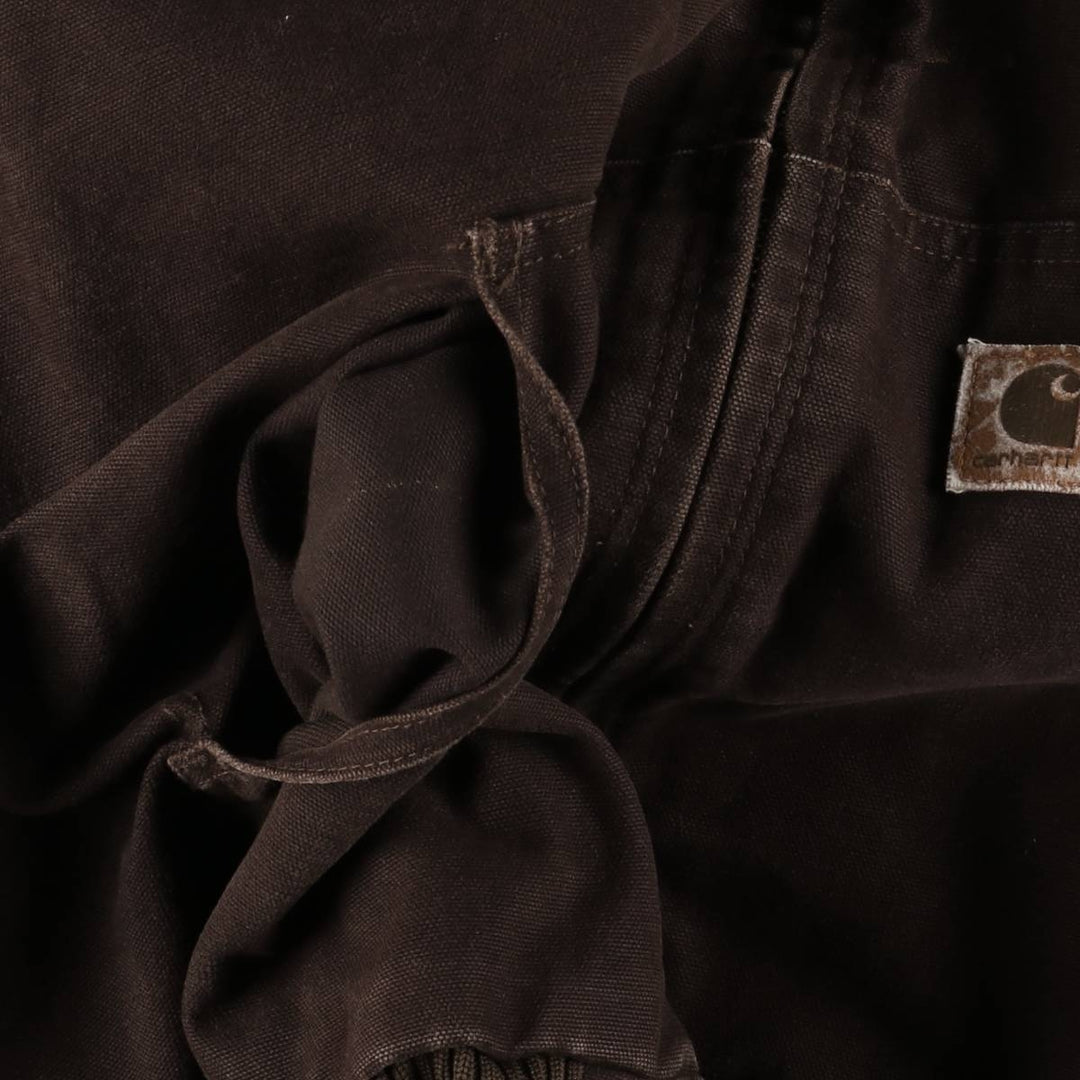 2000'S Carhartt Active Jacket, Padded Duck Full Zip Hoodie, Men's Size XL cotton brown type Vintage Second Hand