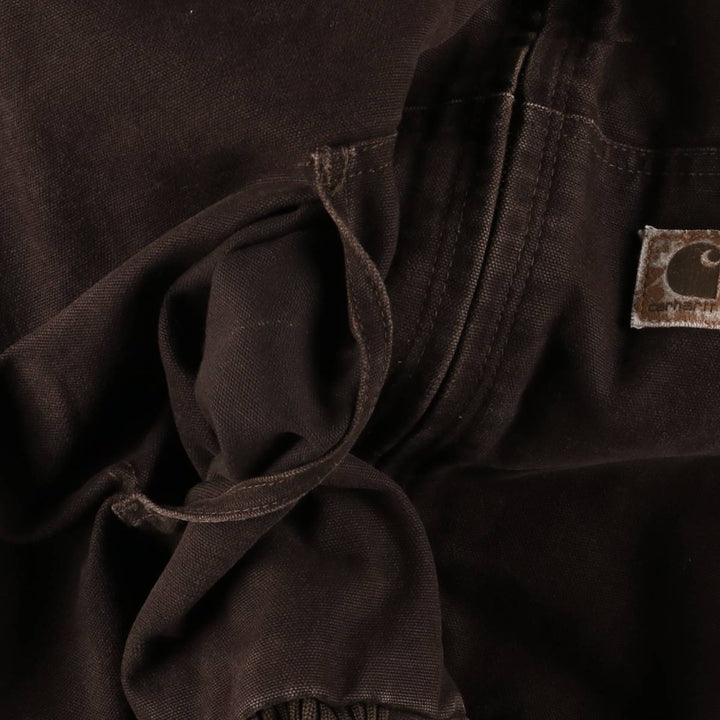 2000'S Carhartt Active Jacket, Padded Duck Full Zip Hoodie, Men's Size XL cotton brown type Vintage Second Hand