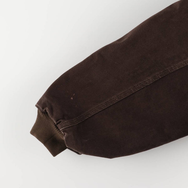 2000'S Carhartt Active Jacket, Padded Duck Full Zip Hoodie, Men's Size XL cotton brown type Vintage Second Hand