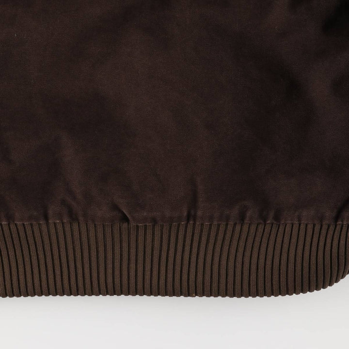 2000'S Carhartt Active Jacket, Padded Duck Full Zip Hoodie, Men's Size XL cotton brown type Vintage Second Hand