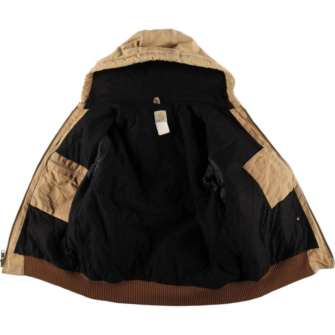 Carhartt Active Jacket, Padded Duck Full-Zip Hoodie, Men's XL unclear ocher yellow type Vintage Second Hand