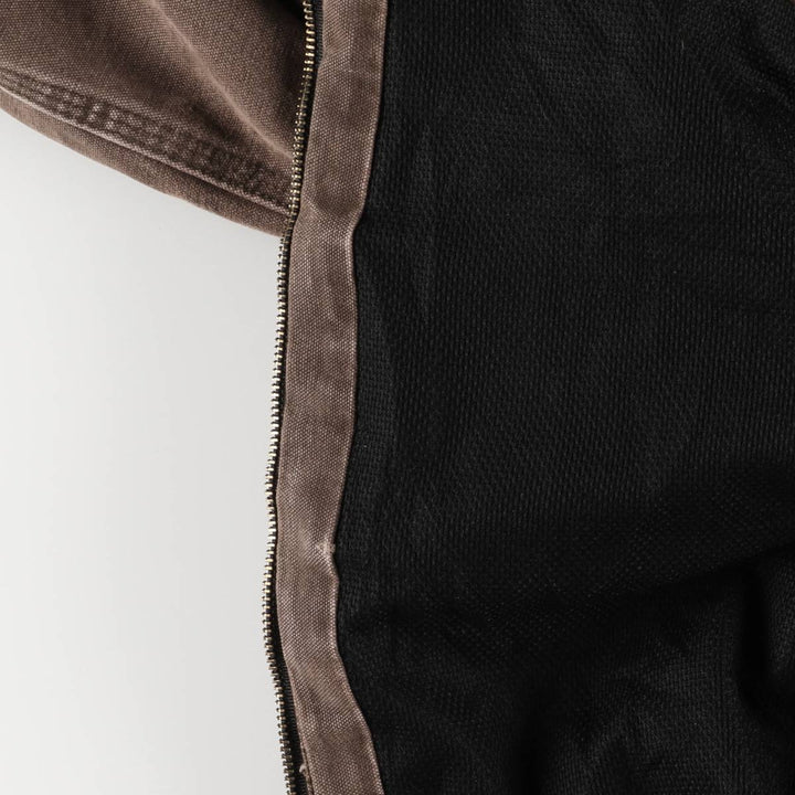 00'S Carhartt Active Jacket Duck Full Zip Hoodie Men's XXL cotton brown type Vintage Second Hand