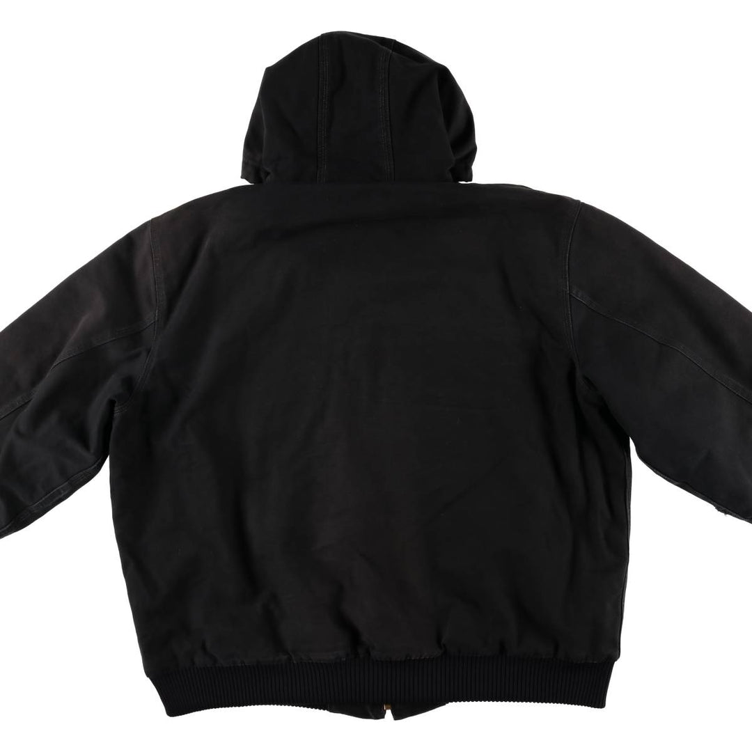 Carhartt Active Jacket, Padded Duck Full-Zip Hoodie, Men's XXL cotton black type Vintage Second Hand