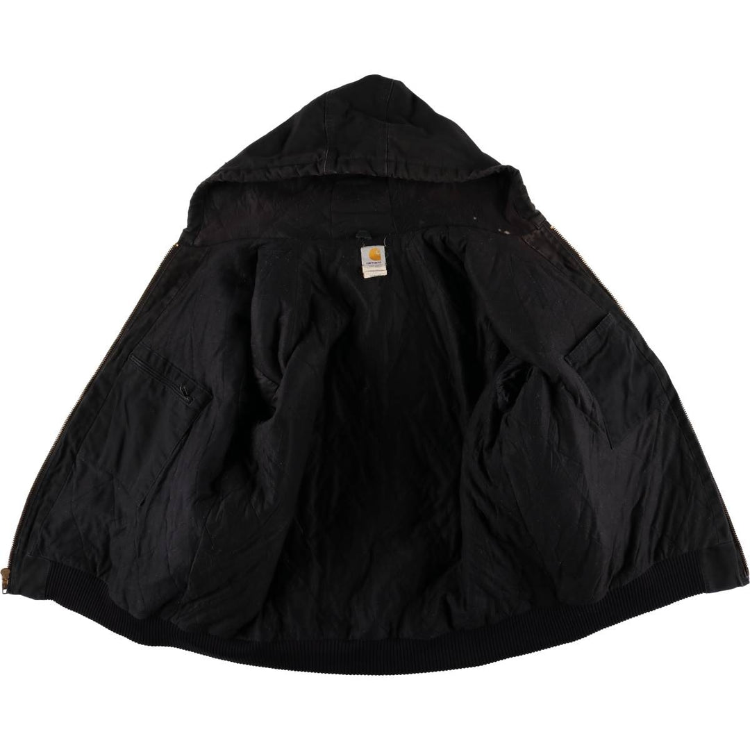 Carhartt Active Jacket, Padded Duck Full-Zip Hoodie, Men's XXL cotton black type Vintage Second Hand