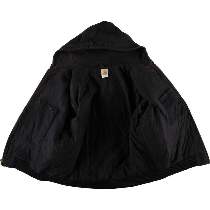 Carhartt Active Jacket, Padded Duck Full-Zip Hoodie, Men's XXL cotton black type Vintage Second Hand