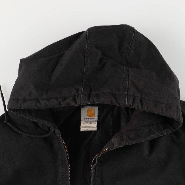 Carhartt Active Jacket, Padded Duck Full-Zip Hoodie, Men's XXL cotton black type Vintage Second Hand