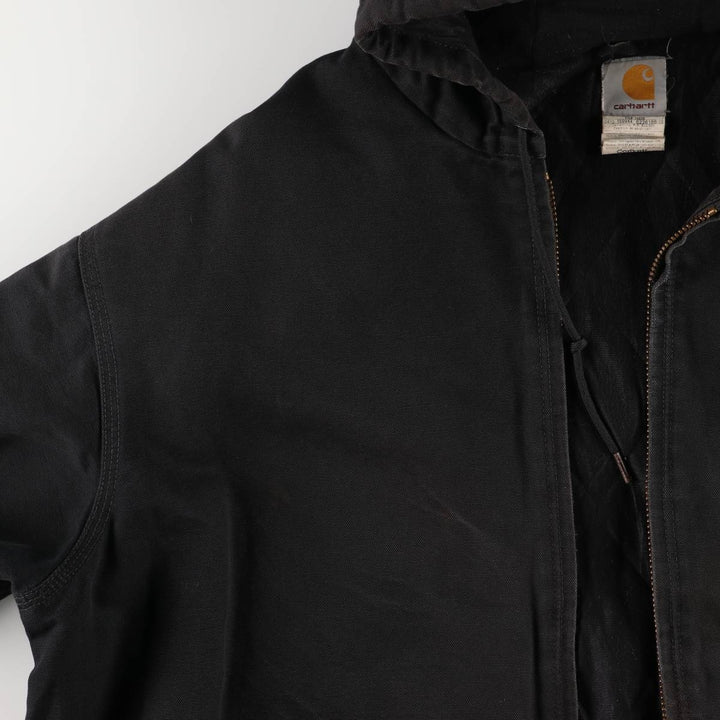 Carhartt Active Jacket, Padded Duck Full-Zip Hoodie, Men's XXL cotton black type Vintage Second Hand