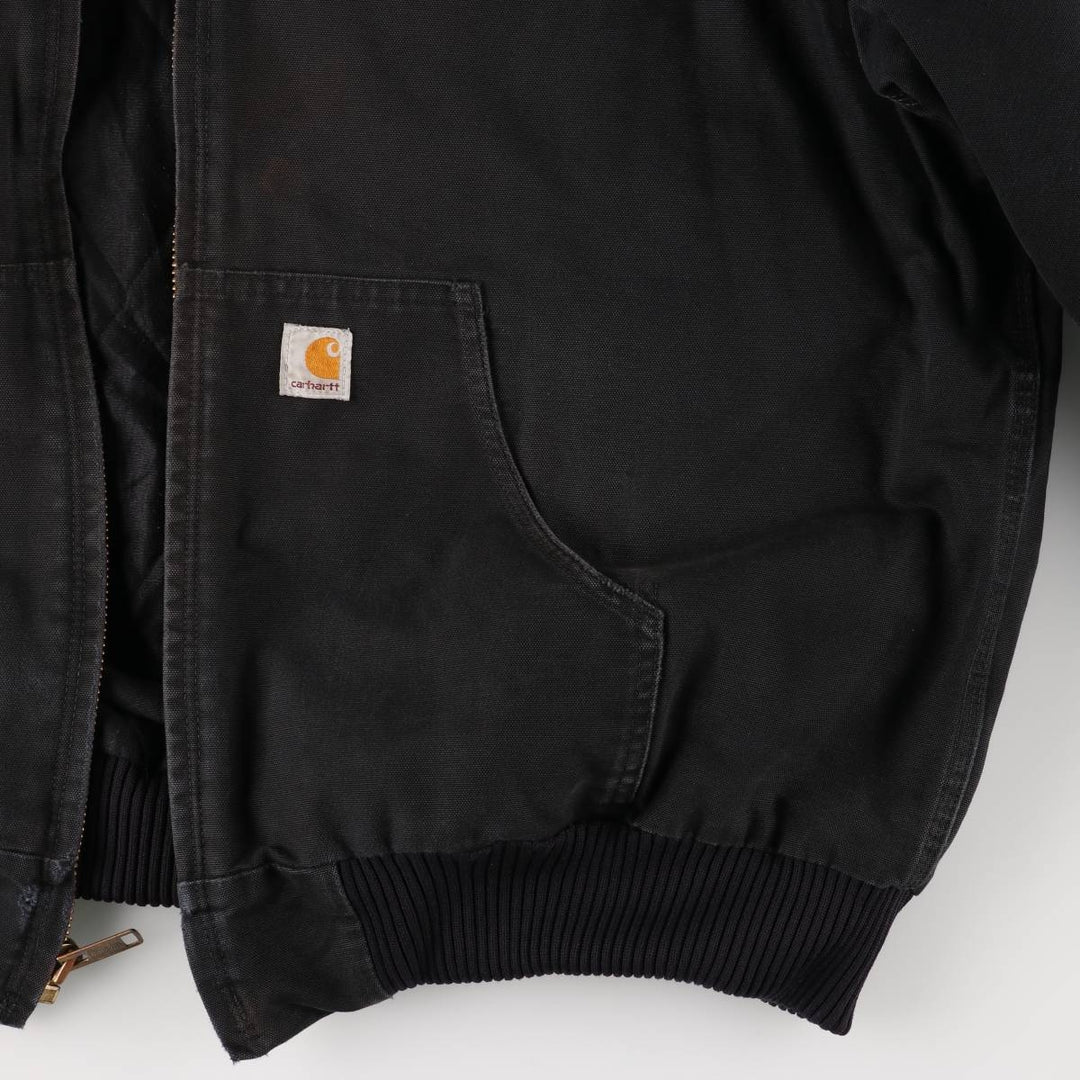 Carhartt Active Jacket, Padded Duck Full-Zip Hoodie, Men's XXL cotton black type Vintage Second Hand