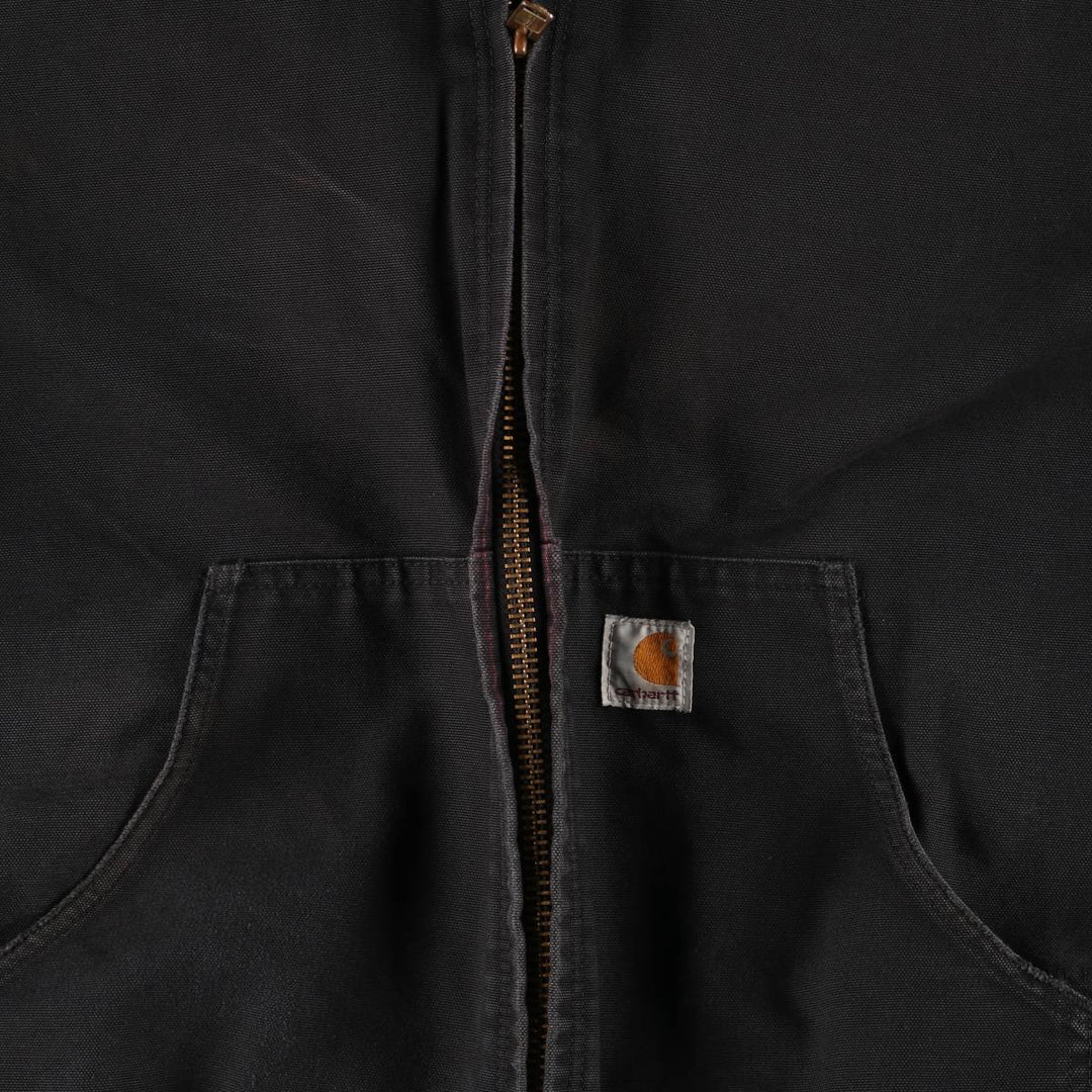 Carhartt Active Jacket, Padded Duck Full-Zip Hoodie, Men's XXL cotton black type Vintage Second Hand