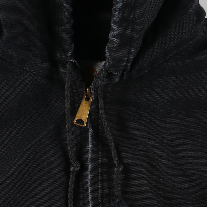 Carhartt Active Jacket Duck Full Zip Hoodie Men's XXL unclear black type Vintage Second Hand