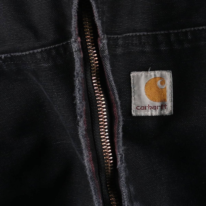 Carhartt Active Jacket Duck Full Zip Hoodie Men's XXL unclear black type Vintage Second Hand