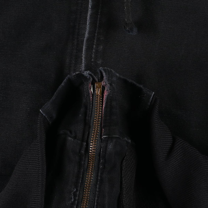 Carhartt Active Jacket Duck Full Zip Hoodie Men's XXL unclear black type Vintage Second Hand