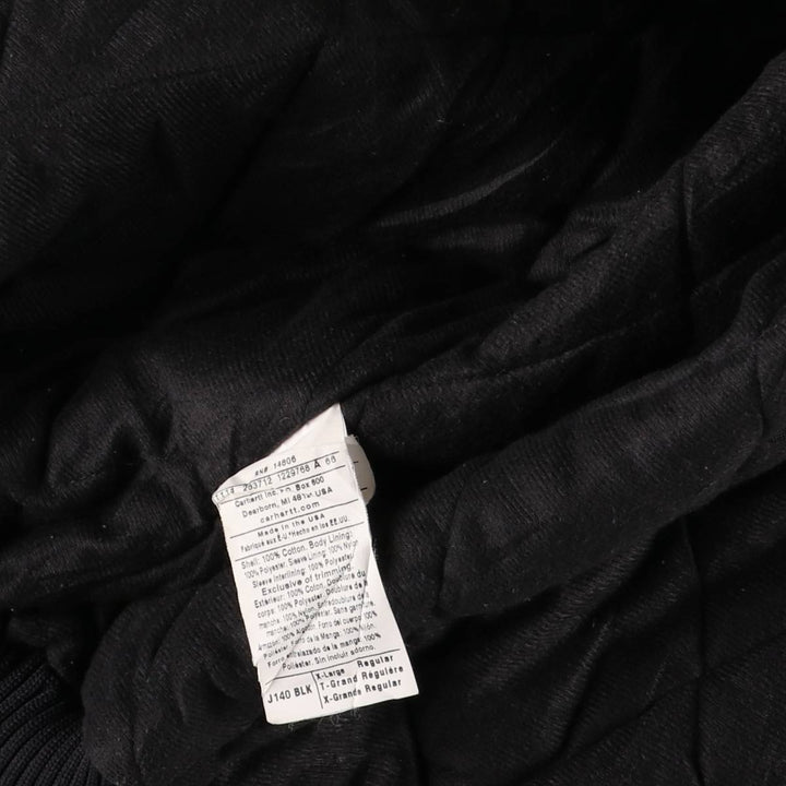 Carhartt Active Jacket, Padded Duck Full Zip Parka, Made in USA, Men's XL cotton black type Vintage Second Hand