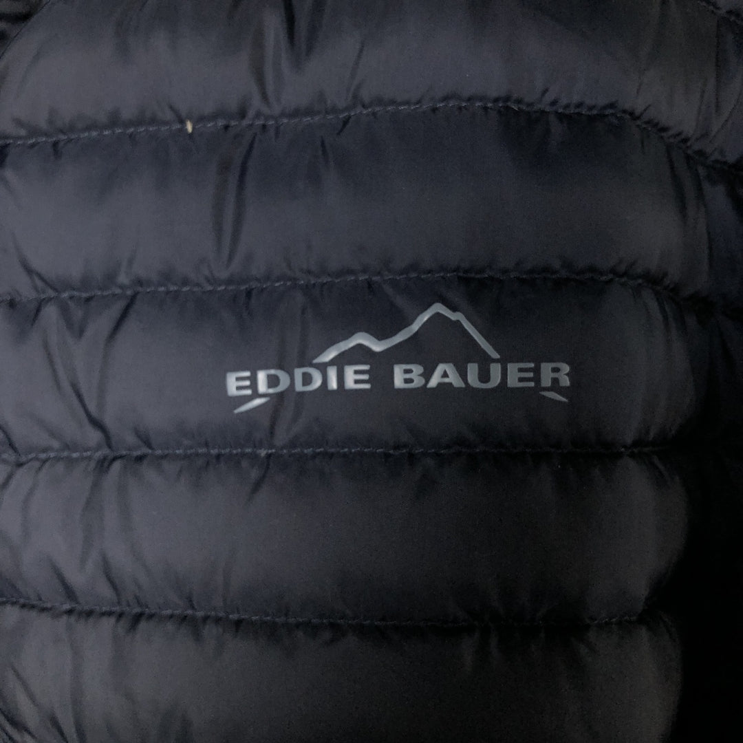 Eddie Bauer 650 Fill Power Down Jacket, Men's Size L polyester navy blue type Vintage Second Hand