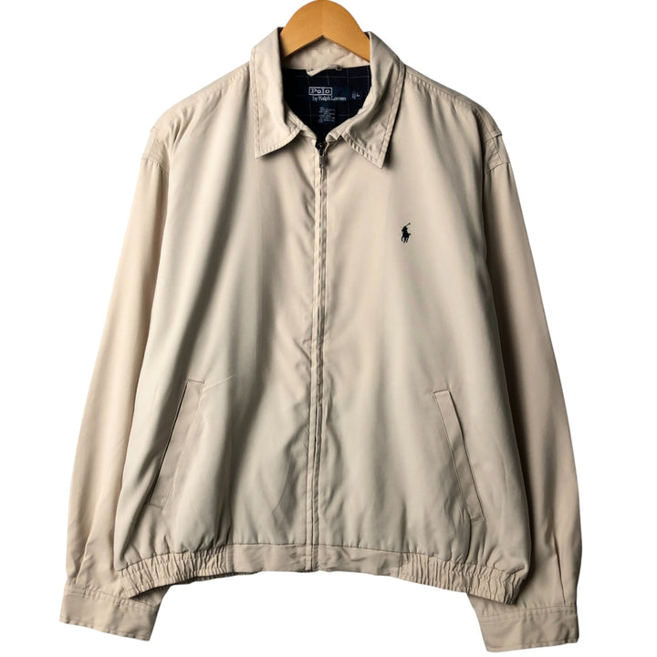 Ralph Lauren POLO by Ralph Lauren Swing Top Sports Jacket Men's L size polyester Beige type Vintage Second Hand