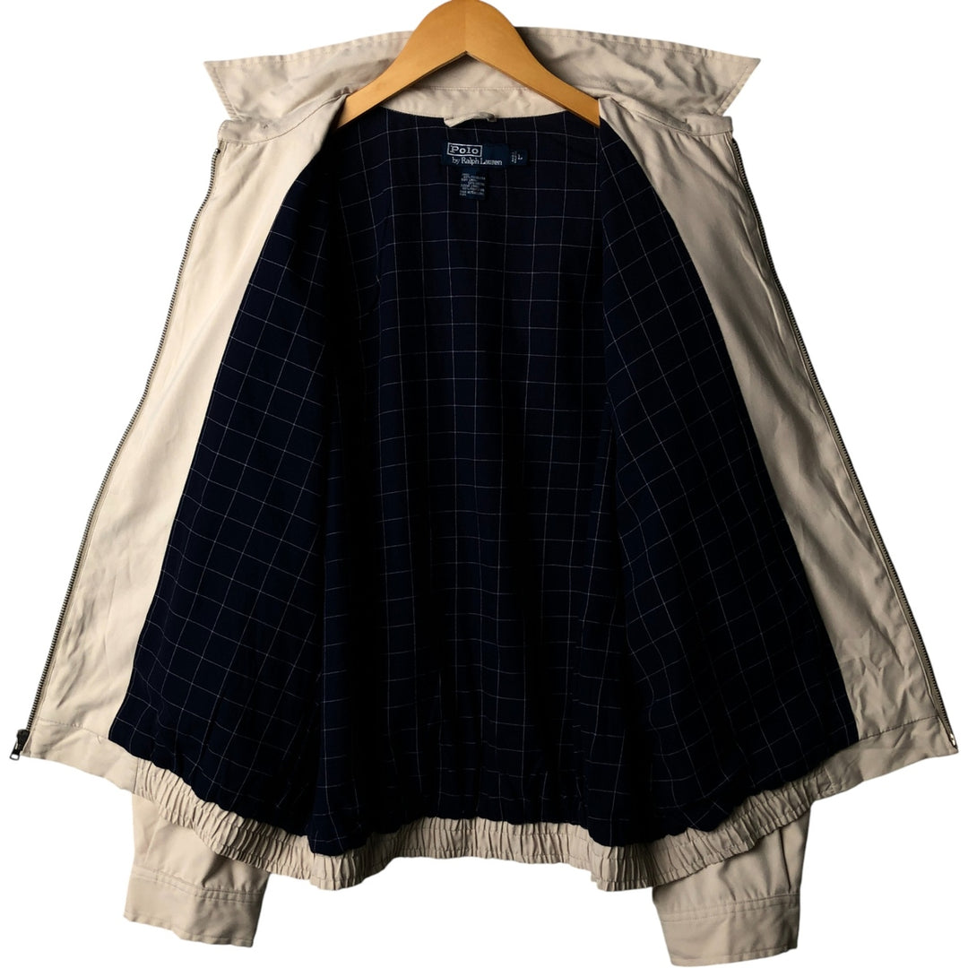 Ralph Lauren POLO by Ralph Lauren Swing Top Sports Jacket Men's L size polyester Beige type Vintage Second Hand