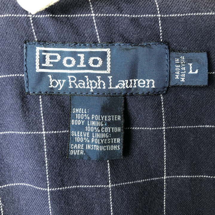 Ralph Lauren POLO by Ralph Lauren Swing Top Sports Jacket Men's L size polyester Beige type Vintage Second Hand