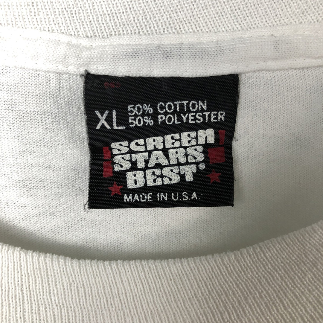 90'S Screen Stars Verbatim Advertising T-Shirt, Made in USA, Men's XL, Vintage cotton white type Vintage Second Hand