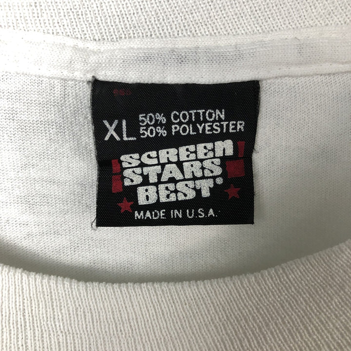 90'S Screen Stars Verbatim Advertising T-Shirt, Made in USA, Men's XL, Vintage cotton white type Vintage Second Hand