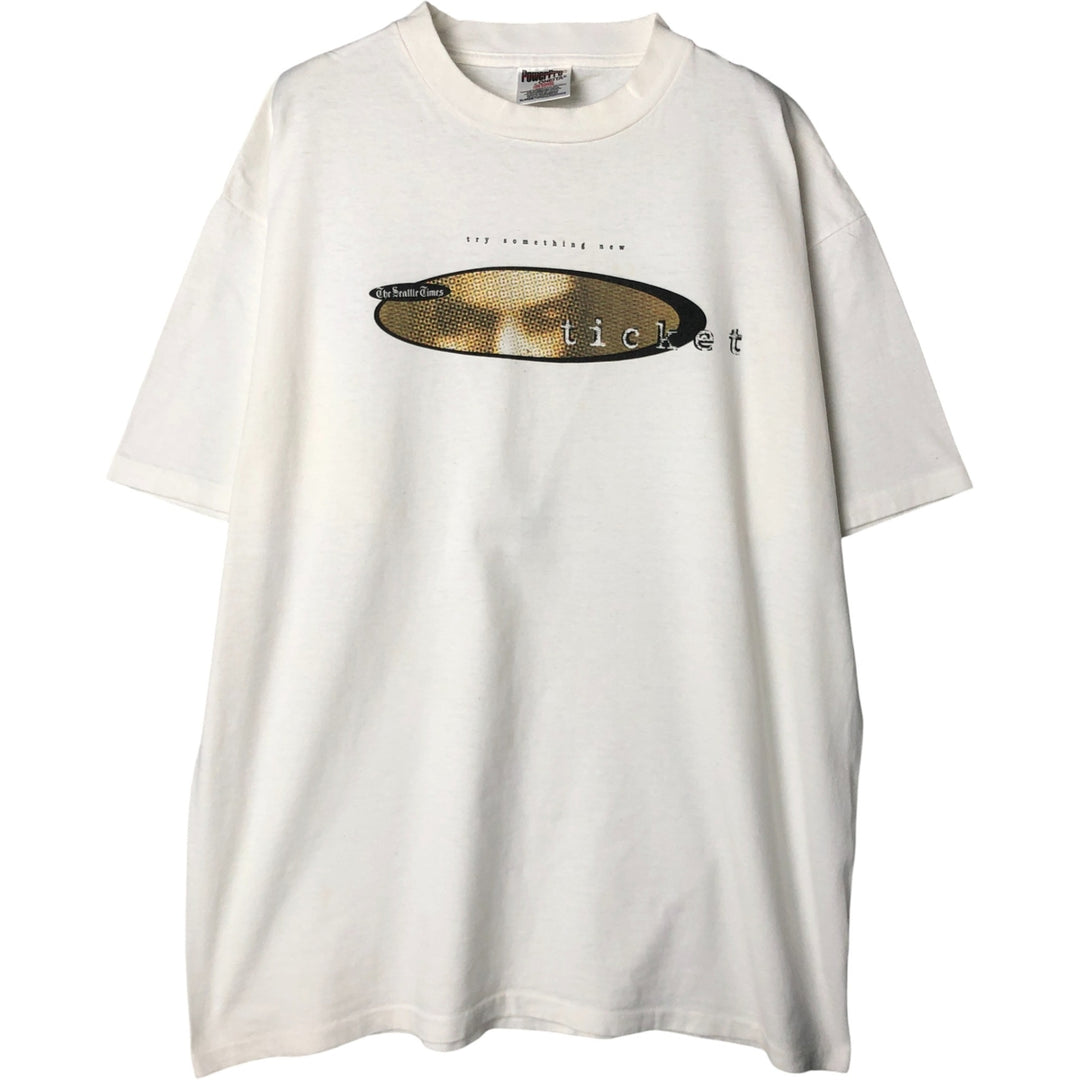 Vintage 90'S Oneita POWERPRO Advertising T-Shirt, Men's XL cotton white type Vintage Second Hand