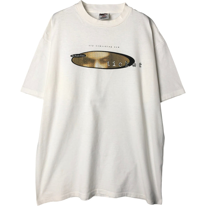 Vintage 90'S Oneita POWERPRO Advertising T-Shirt, Men's XL cotton white type Vintage Second Hand