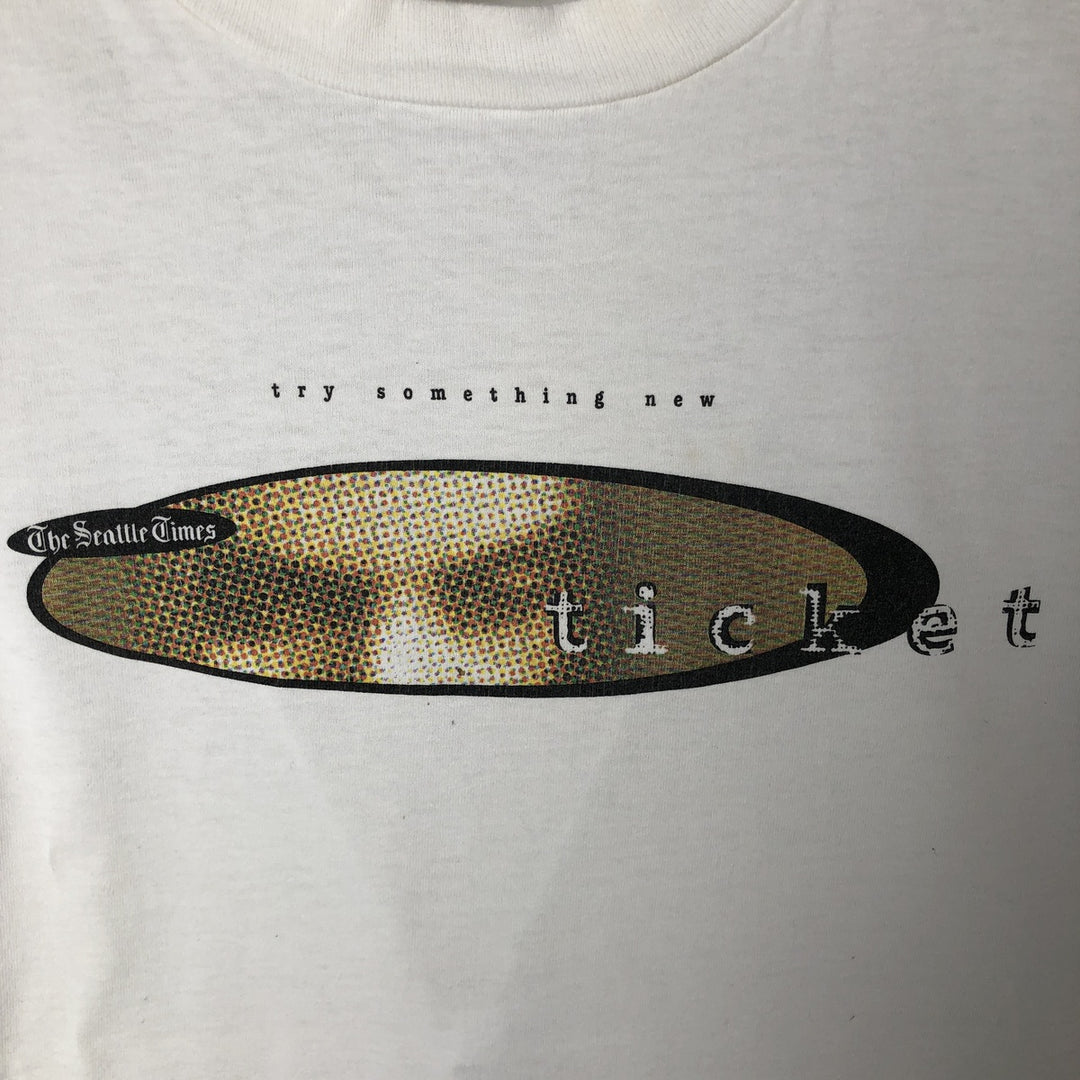 Vintage 90'S Oneita POWERPRO Advertising T-Shirt, Men's XL cotton white type Vintage Second Hand
