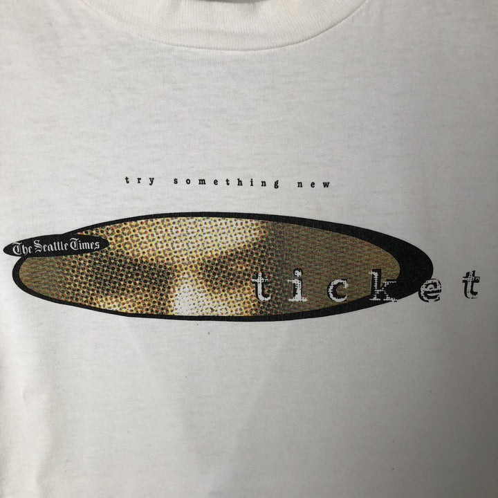 Vintage 90'S Oneita POWERPRO Advertising T-Shirt, Men's XL cotton white type Vintage Second Hand