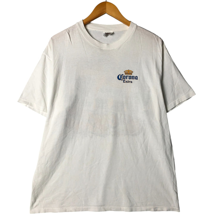Vintage POWER PRO CORONA EXTRA Corona Extra Advertising T-Shirt, Men's Size Large unclear white type Vintage Second Hand