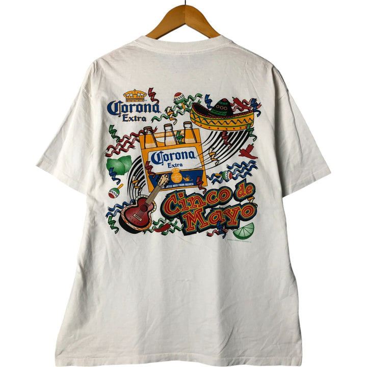 Vintage POWER PRO CORONA EXTRA Corona Extra Advertising T-Shirt, Men's Size Large unclear white type Vintage Second Hand