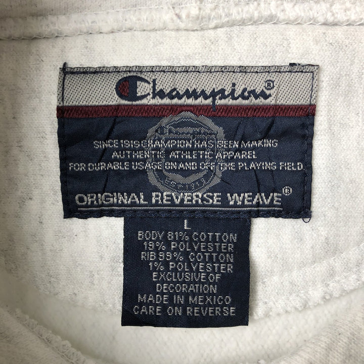 2000'S Champion Original Reverse Weave Sweatshirt Pullover Hoodie, Men's Size L cotton gray type Vintage Second Hand