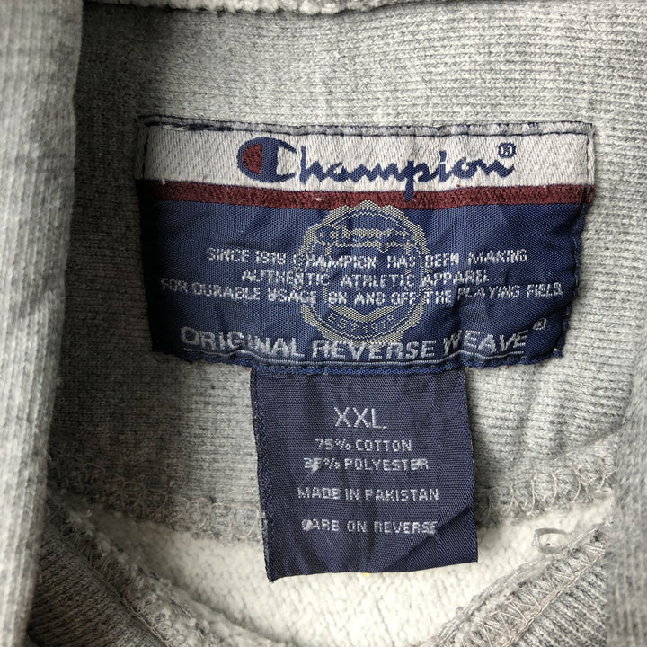 2000'S Champion Original Reverse Weave College Pullover Hoodie, Men's XXL cotton gray type Vintage Second Hand