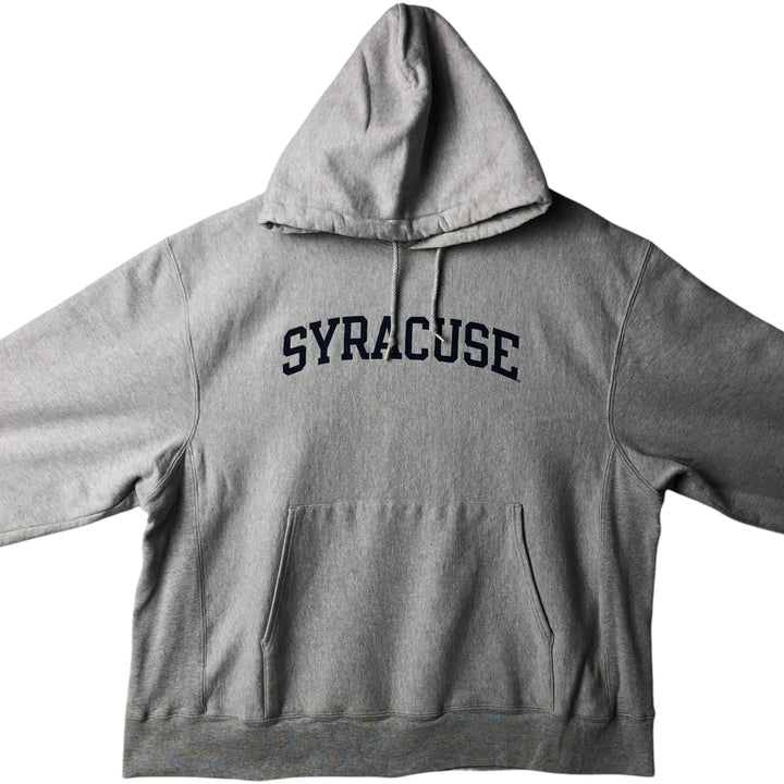 2000'S Champion College Sweatshirt Pullover Hoodie, Men's Size L cotton gray type Vintage Second Hand