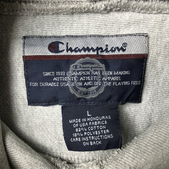 2000'S Champion College Sweatshirt Pullover Hoodie, Men's Size L cotton gray type Vintage Second Hand