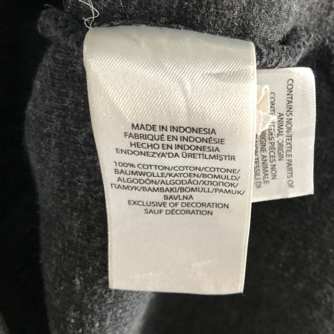 Ralph Lauren POLO RALPH LAUREN Half-Zip Sweatshirt, Men's XL cotton Charcoal Vintage Second Hand