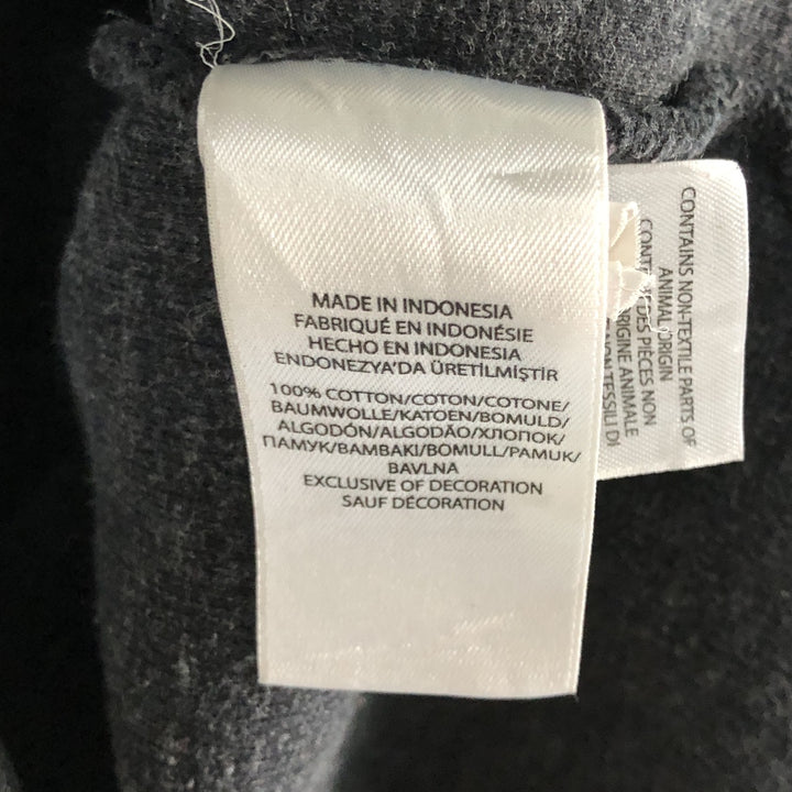 Ralph Lauren POLO RALPH LAUREN Half-Zip Sweatshirt, Men's XL cotton Charcoal Vintage Second Hand