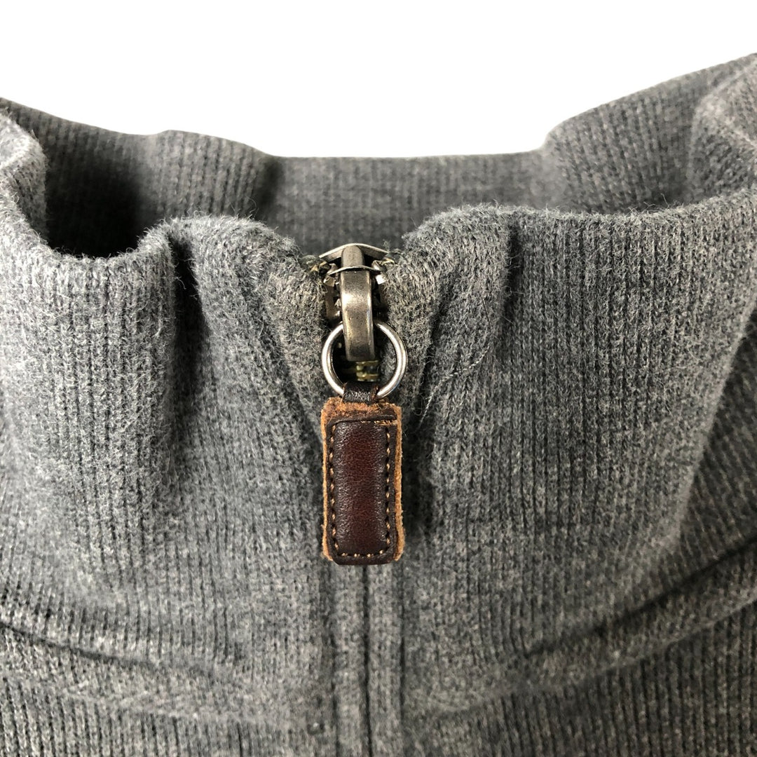 Ralph Lauren POLO by Ralph Lauren Half-Zip Sweatshirt, Men's Size L cotton Charcoal Vintage Second Hand